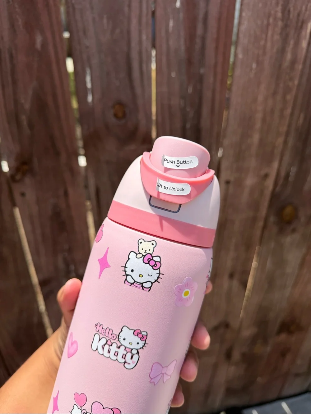New 32 oz Water Bottle Pink Kitty
